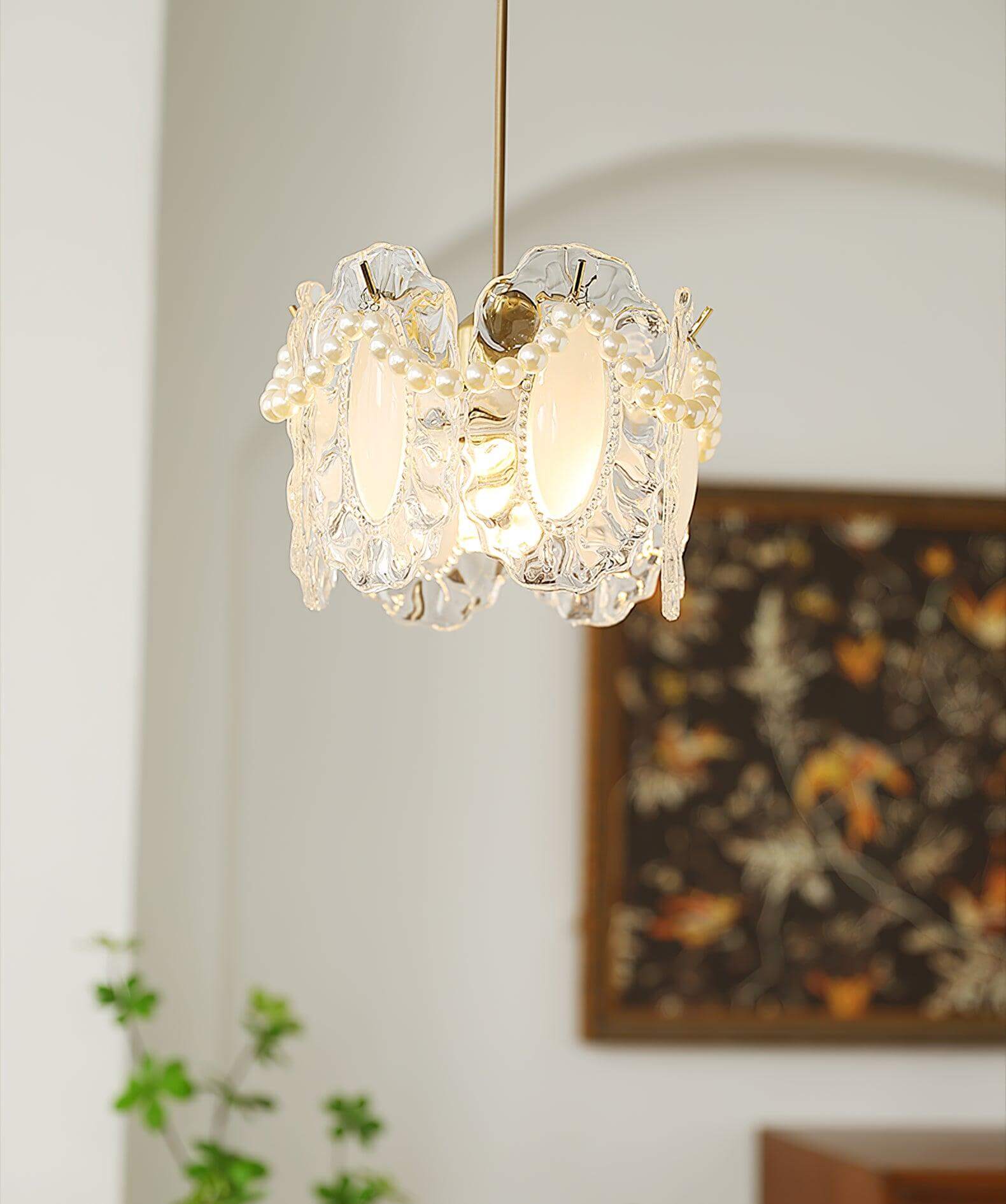 Flower Glass Pendant Lamp - Elegant Design