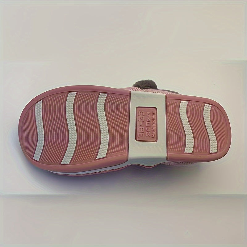 Warm Men's Slippers with Herringbone Pattern – Comfort & Grip for Home in Autumn and Winter