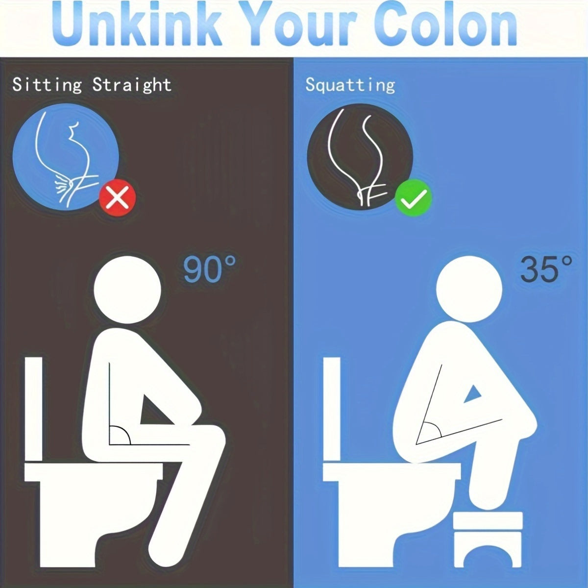 Practical Toilet Stackable Stool - For Improved Sitting Posture