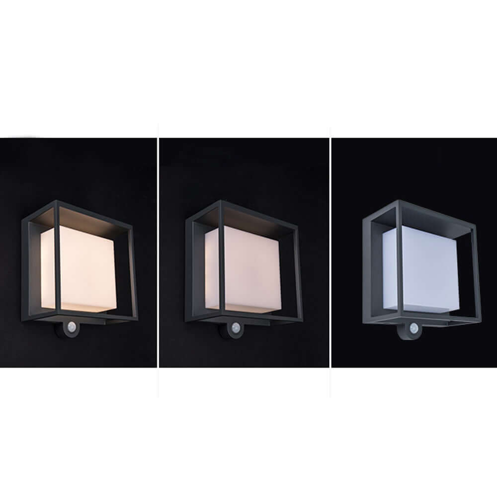 Modern Outdoor Wall Light with Solar Power & Sensor