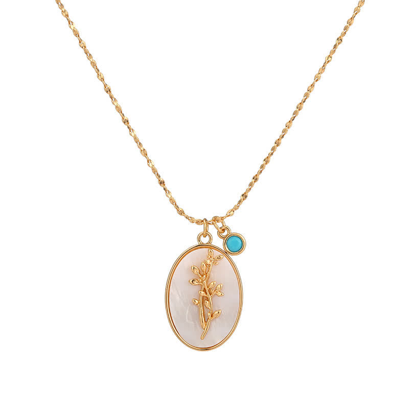 Birthstone and Birth Flower Necklace – Aurora