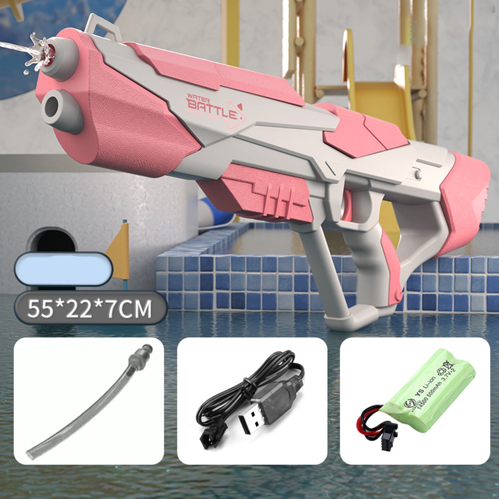 Water Gun with Pressure Jet & USB Battery for Kids & Adults – SplashPower X1