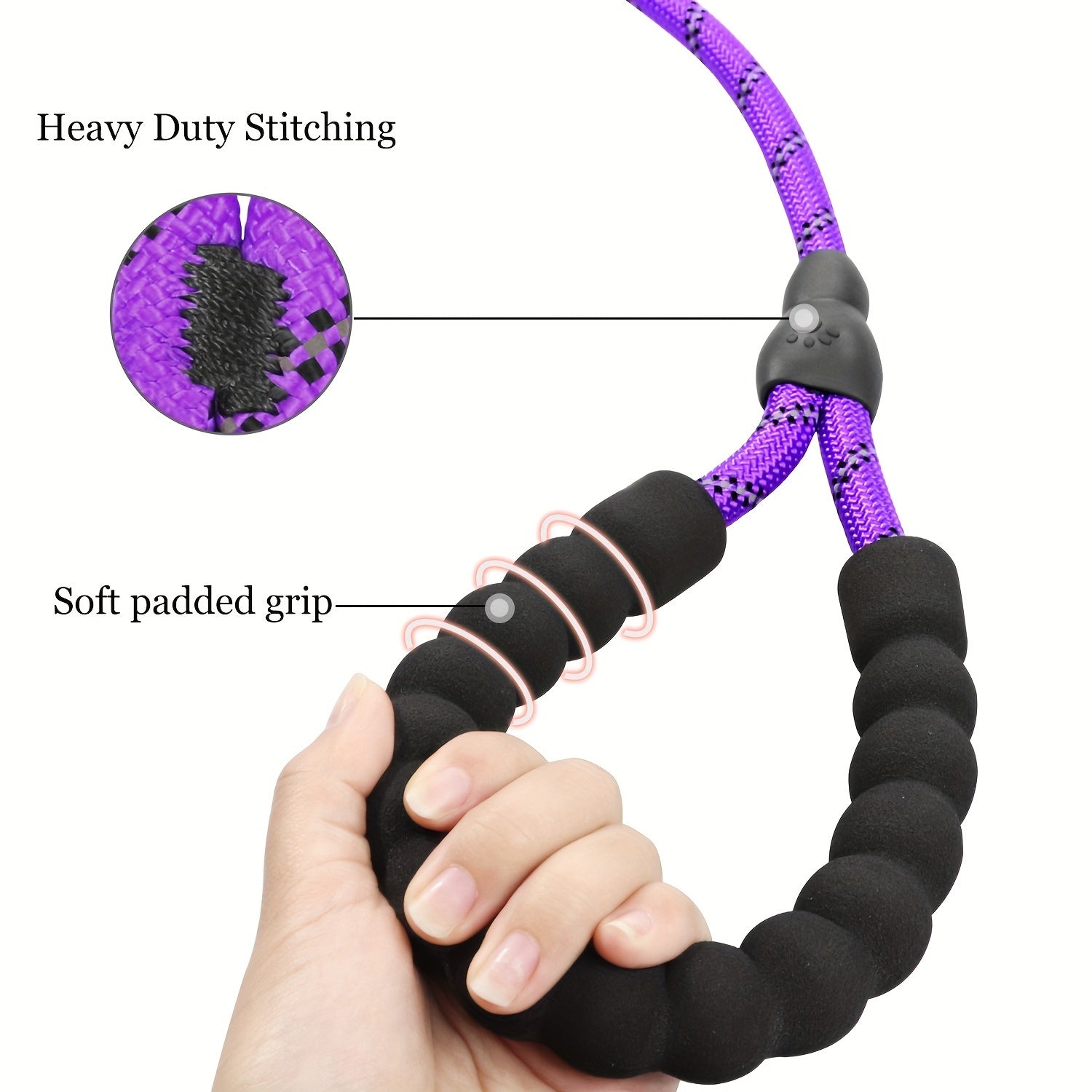 Reflective Dog Lead with Padded Handle – Adjustable and Durable for All Dogs