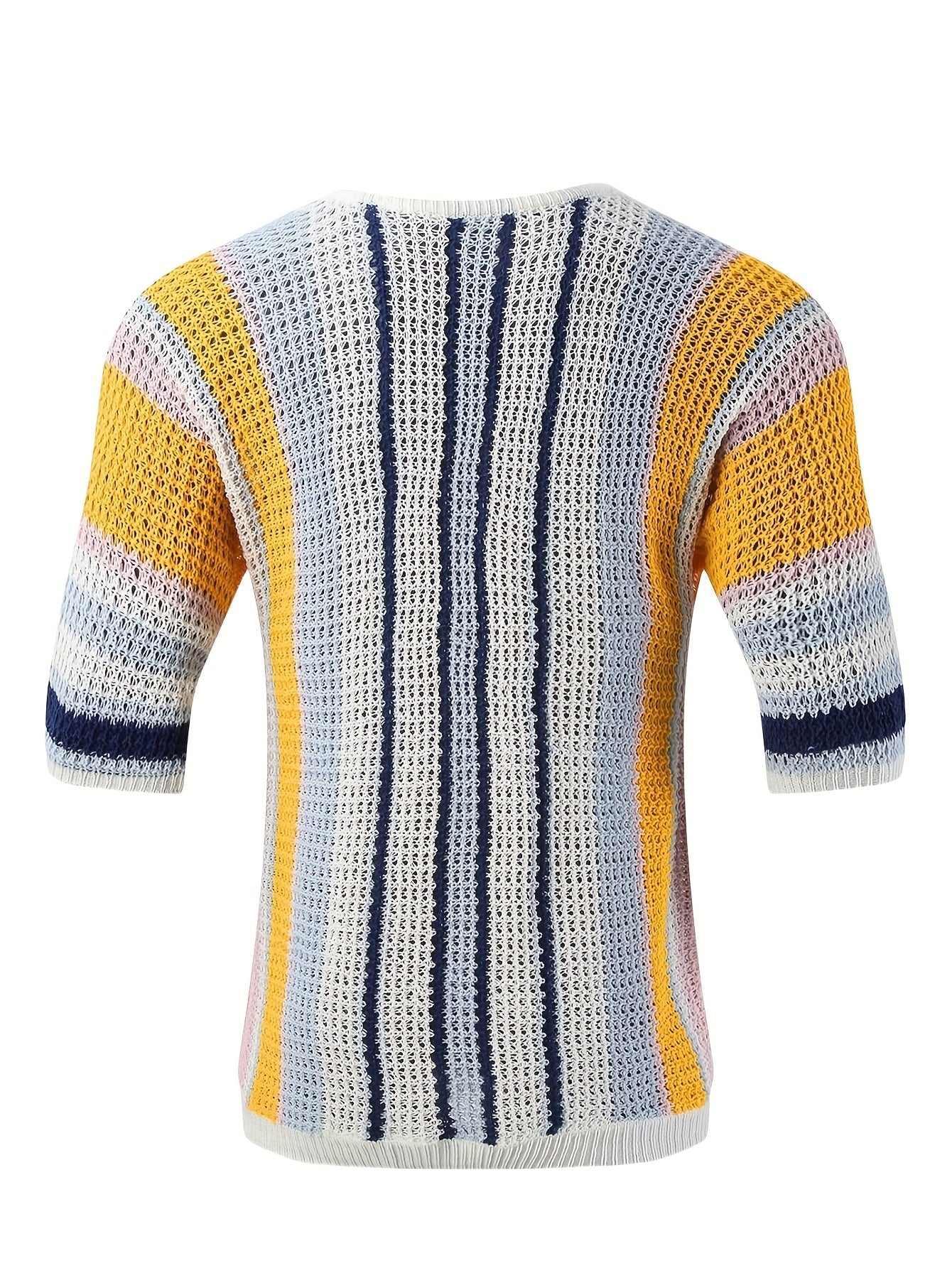 Casual Striped Knitted Jumper – Comfortable and Airy