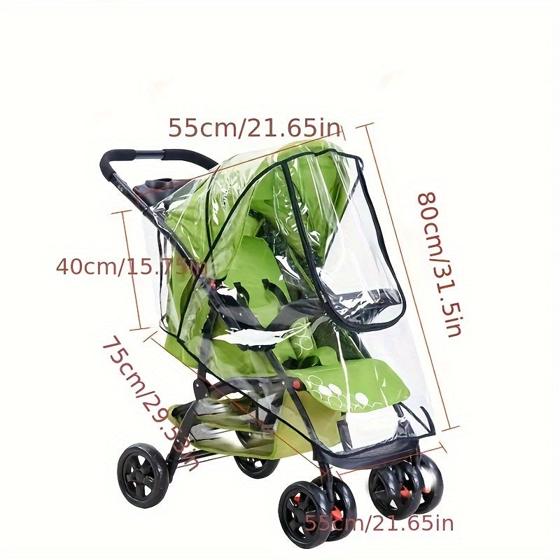 Transparent Pram Rain Cover - For Weather-Resistant Protection