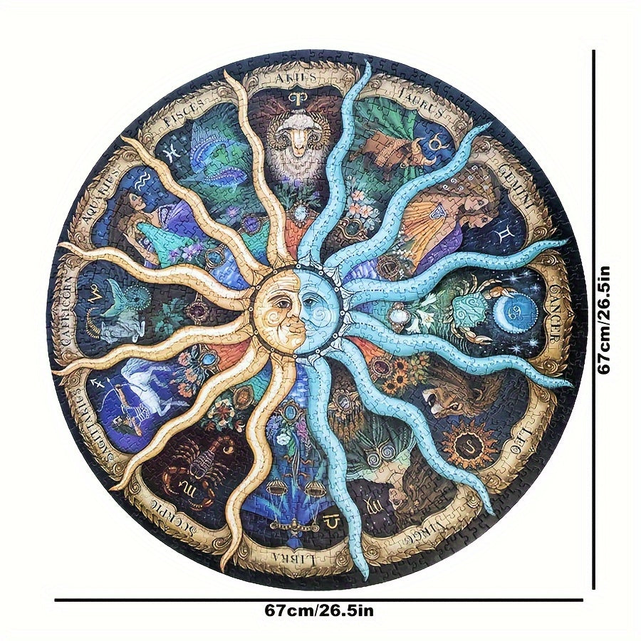 1000-Piece Round Zodiac Puzzle - ZodiacDreams