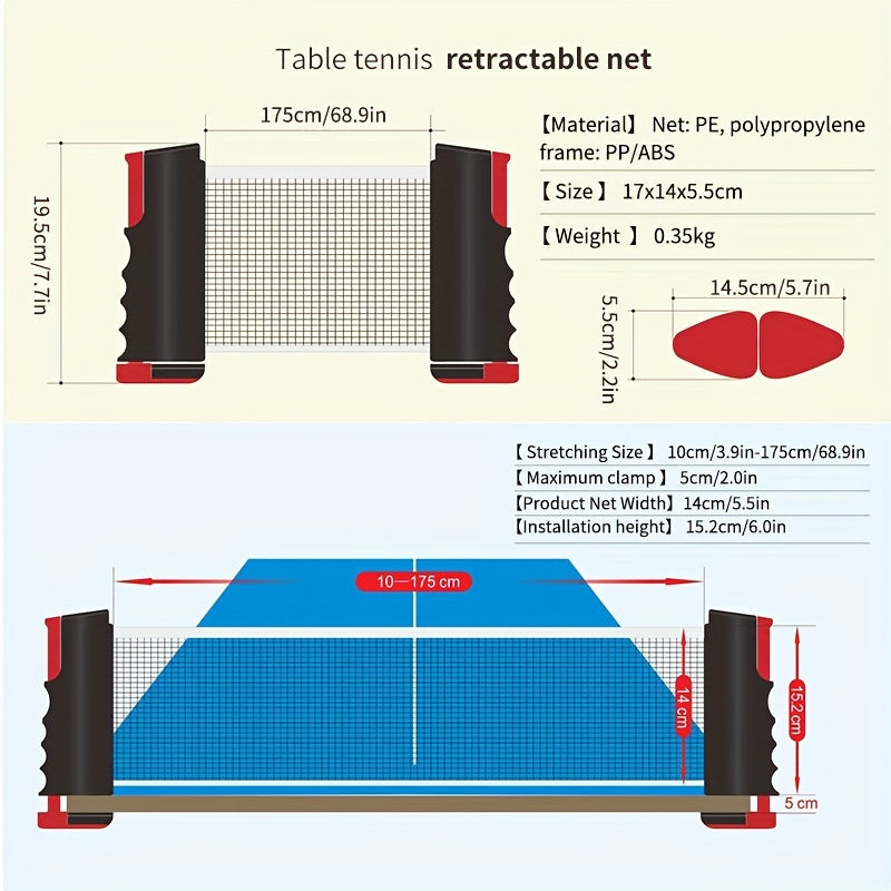 Portable Table Tennis Set - Ideal for Outdoors and Home