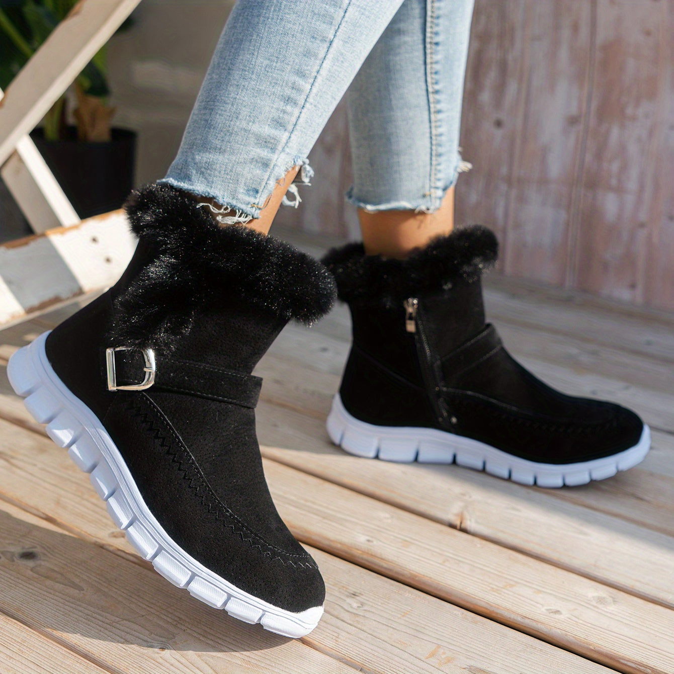 Warm Velvet Snow Boots for Women - Comfortable and Stylish