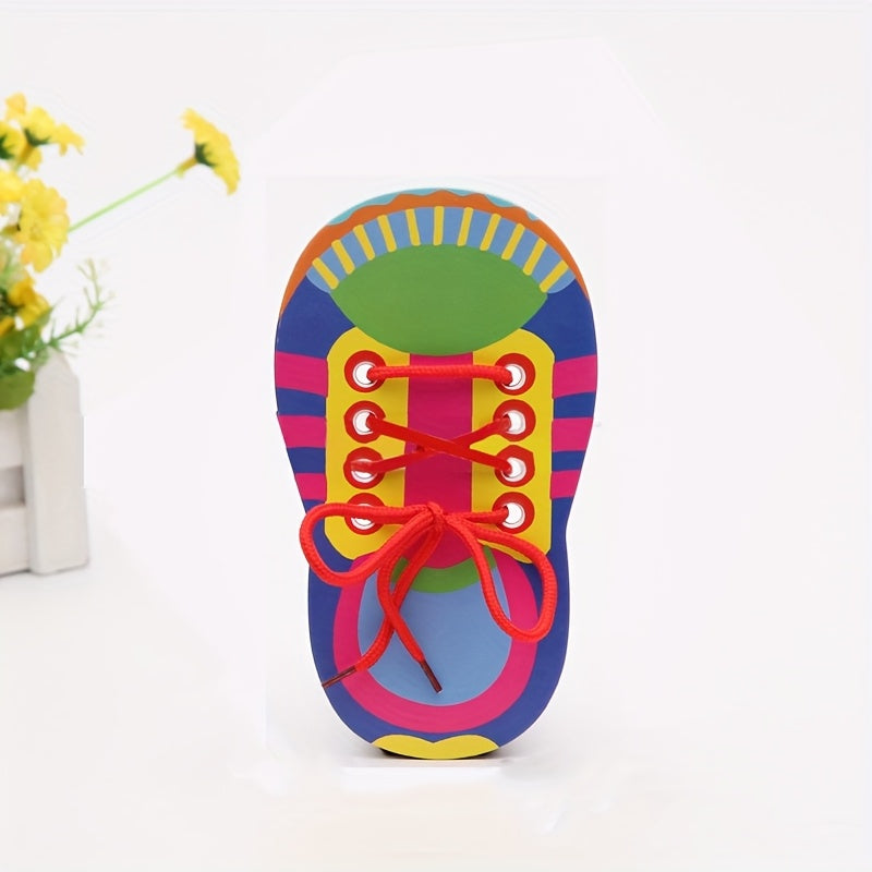 Educational Colourful Lacing Toy – Learning to Tie Shoelaces in a Playful Way