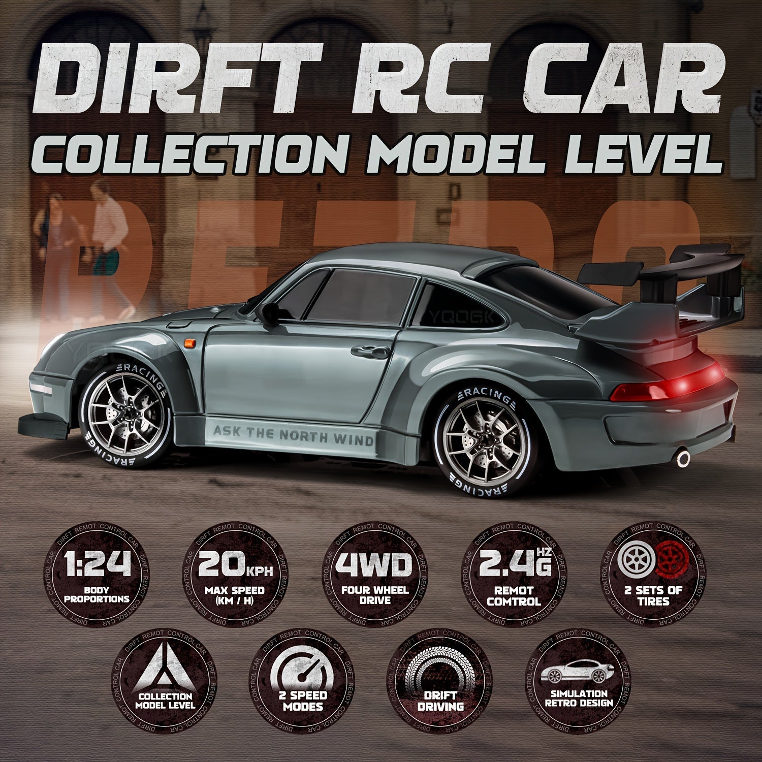Ultimate Drift Racer 1:24 - RC Car with Illuminated Wheels