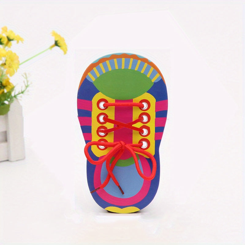 Educational Colourful Lacing Toy – Learning to Tie Shoelaces in a Playful Way