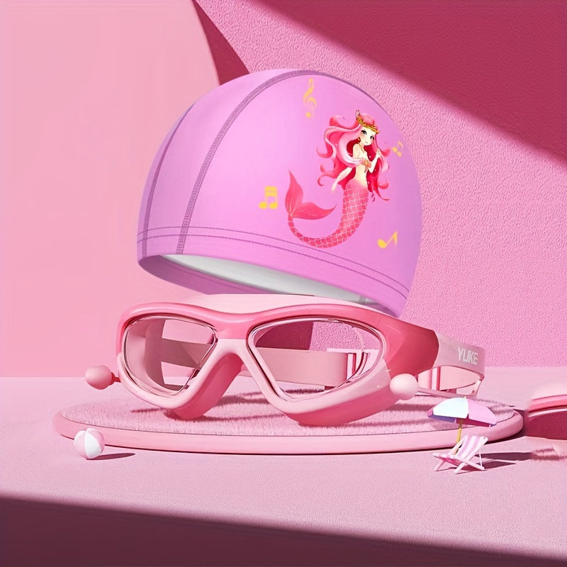 Mermaid Swim Goggles and Swim Cap Set for Children – Comfort & Playful Protection in the Water