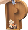 TreasureNest Coin Bank | Personalized wooden savings box in A-Z letter designs