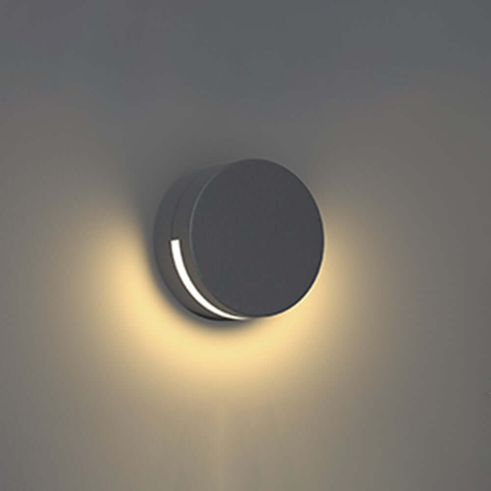 Modern Round Outdoor Wall Light - IP65 Waterproof
