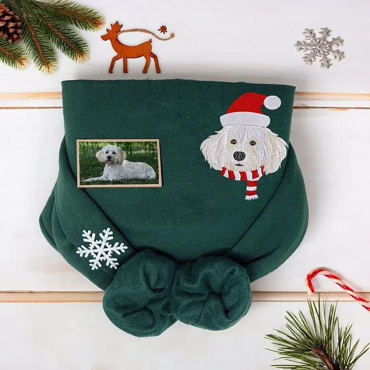 PurePaws Signature Pet Christmas Sweater | Personalized Embroidered Holiday Sweater for Pet Lovers