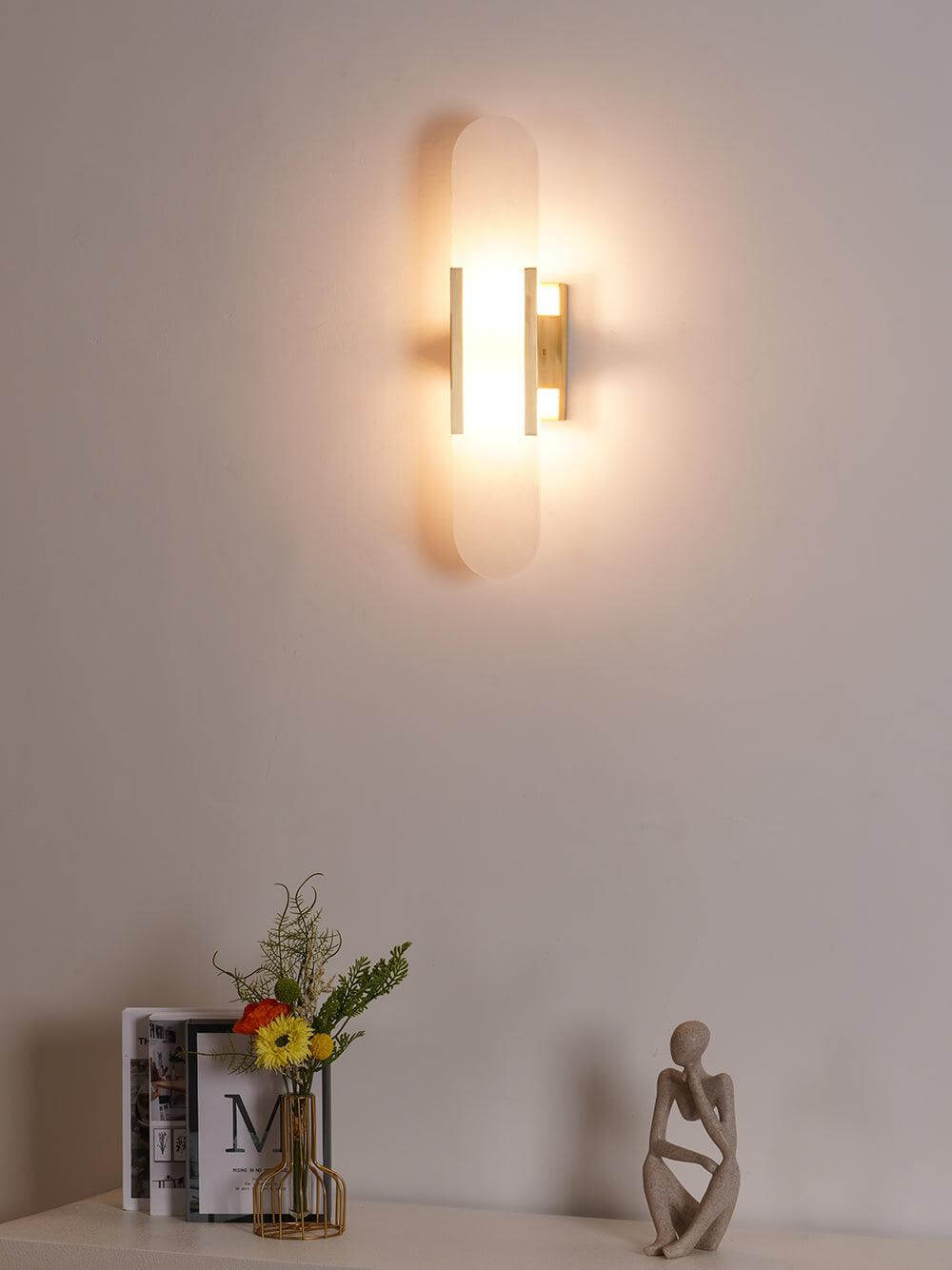 Modern Wall Lamp - Alabaster & Metal