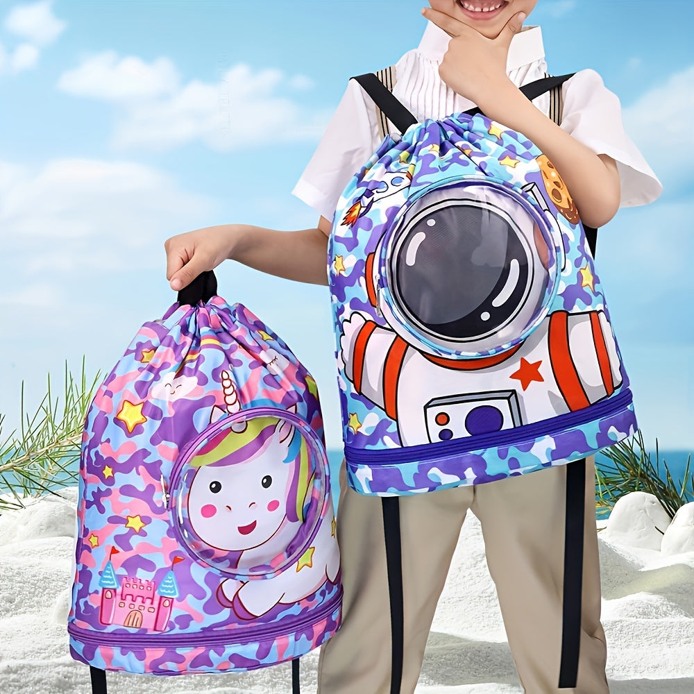 Cartoon Swim Bag with Dry/Wet Separation – Stylish, Portable Bag for Children and Adults