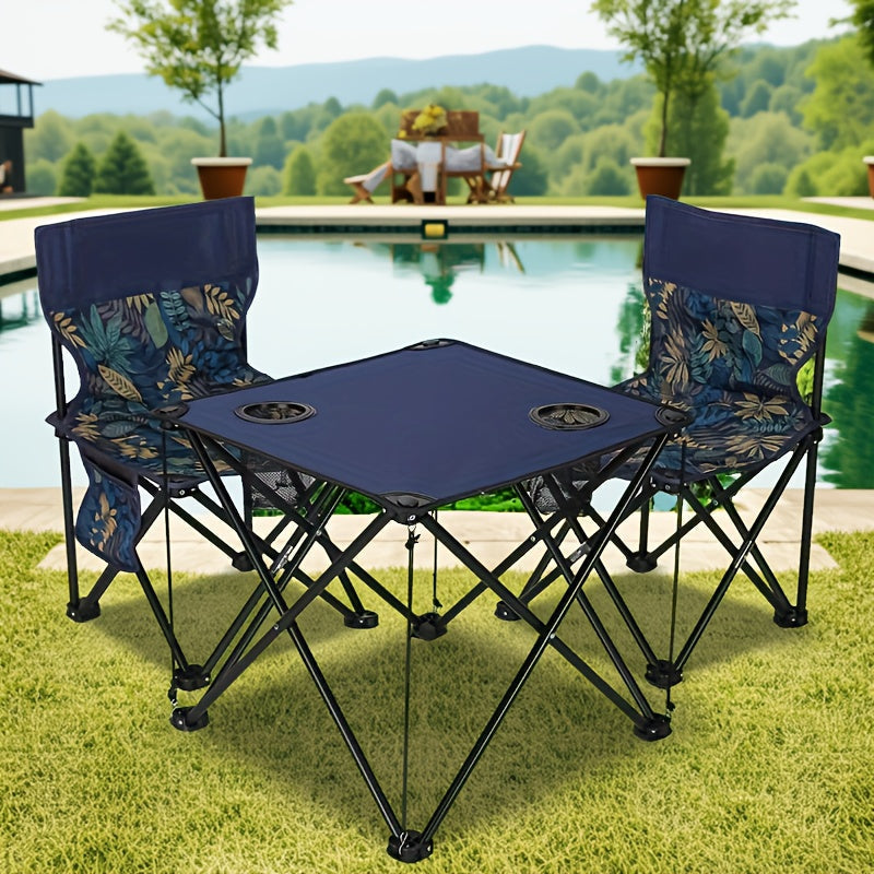 Foldable Garden Set with Table and Chairs – Portable for Camping and BBQ