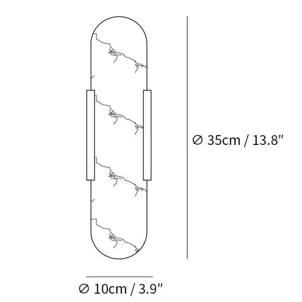 Modern Wall Lamp - Alabaster & Metal