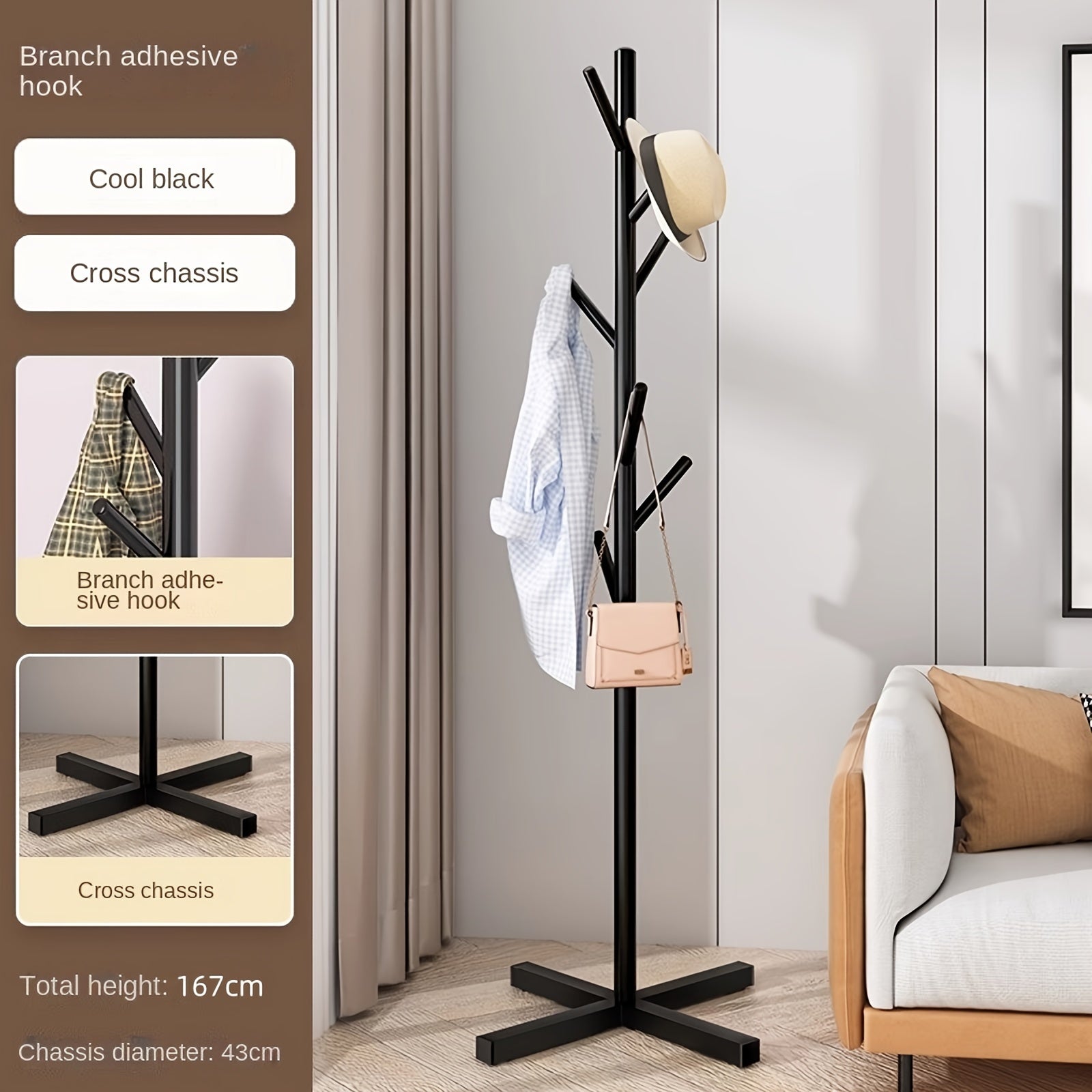 Luxury Metal Coat Rack Branch Style – Functional and Stylish for Any Interior