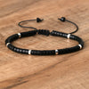 Braided Bracelet with 2.4 mm Natural Stone Beads – Seraphina