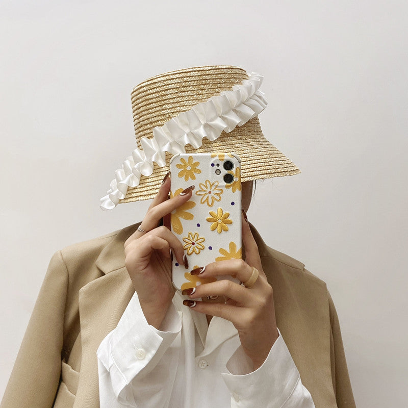 Braided Summer Hat with Pleats and Stripes – BreezyStripes