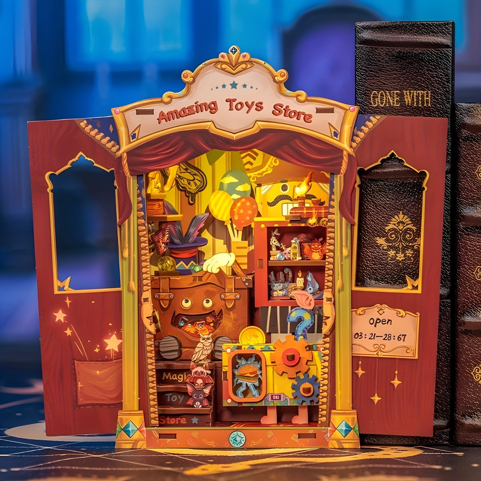 DIY Miniature Owl Bookshop – 3D Wooden Kit with Lighting for Creative Decoration