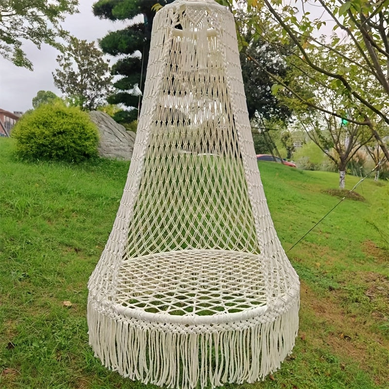 BohoSwing Handwoven Hanging Chair – Relaxed Bohemian Vibes