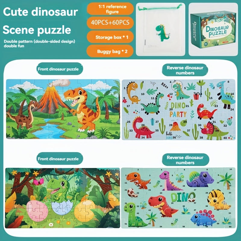 Educational Dinosaur Puzzle - For Creative Learning and Playful Fun