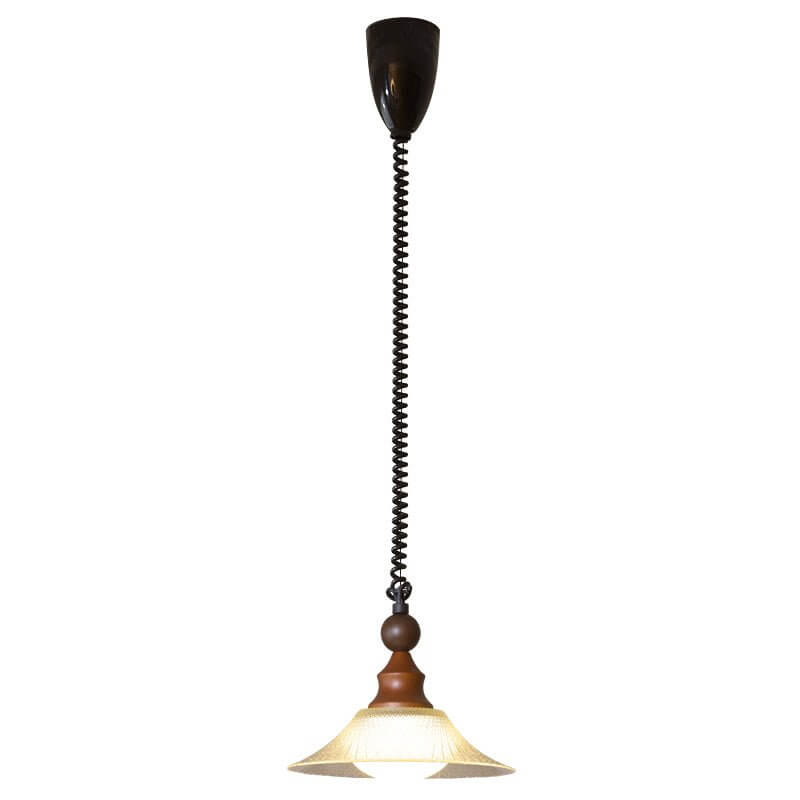 Pendant Light with Wooden Accents