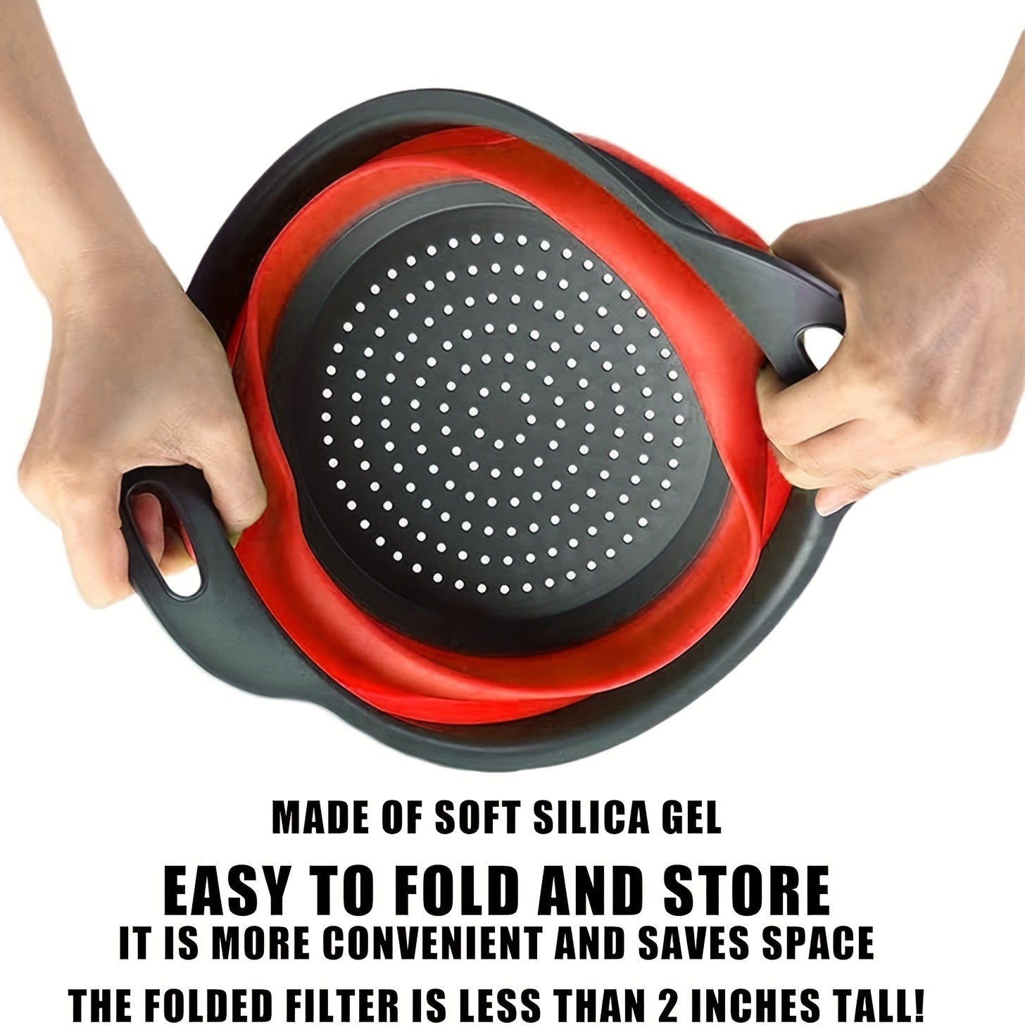 Collapsible Silicone Colander Set – Perfect for Pasta, Vegetables and Fruit