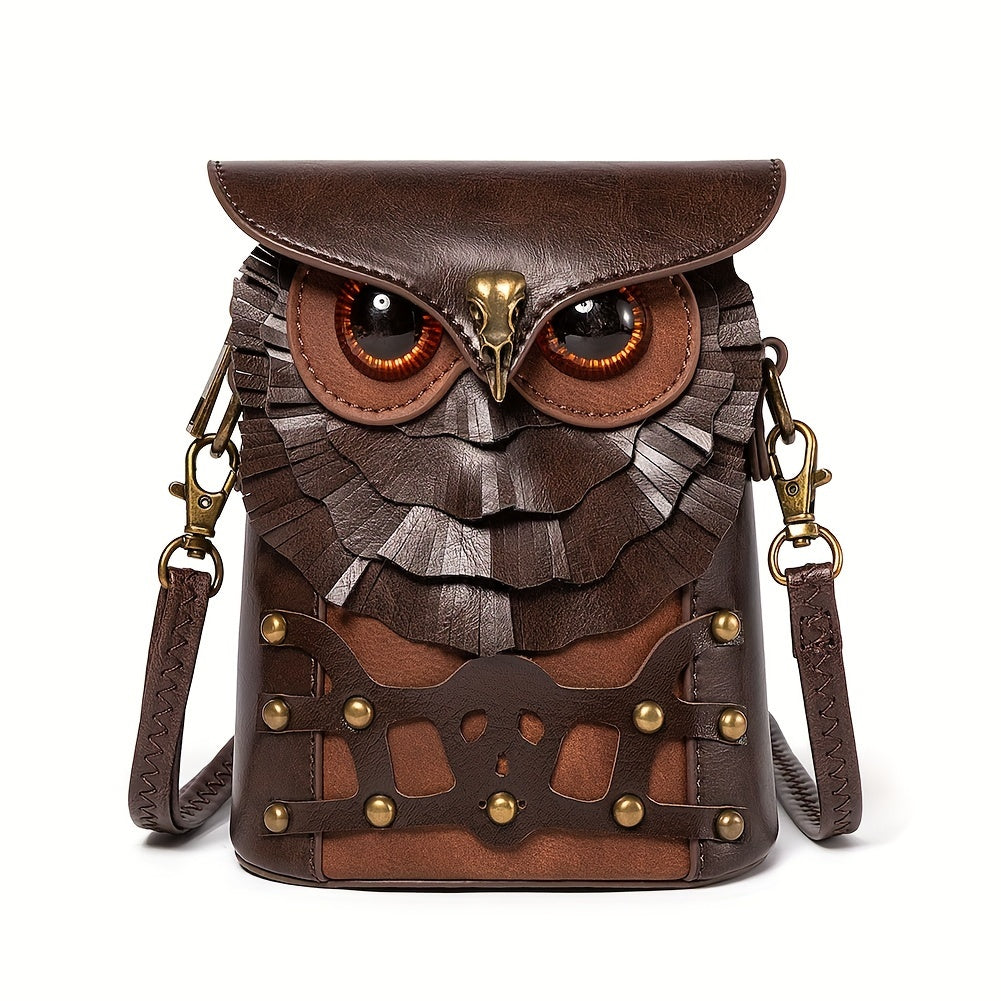 Steampunk Owl Mini Shoulder Bag – Stylish and Functional