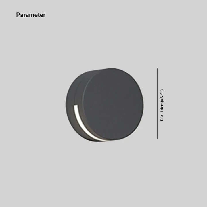 Modern Round Outdoor Wall Light - IP65 Waterproof