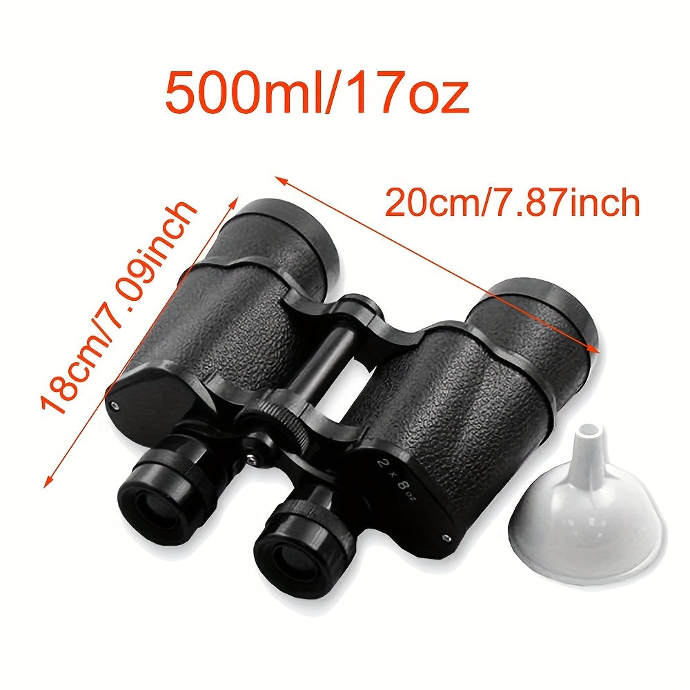 Unique Binocular Flask – 500ml Portable Hip Flask with Funnel