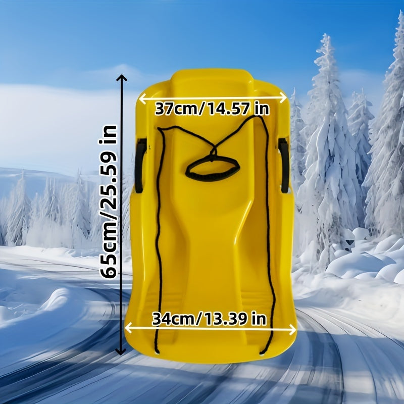 Versatile Ski Sledge with Brake – Perfect for Snow, Grass, and Ice, Incl. Towing Rope