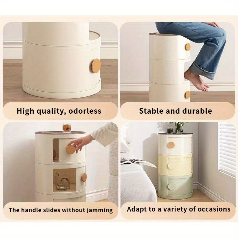 LumiStack Acrylic Bedside Table – Modern and Practical Storage