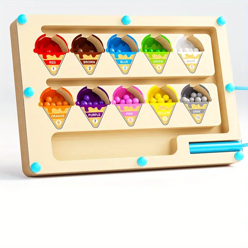 Magnetic Ice Maze Puzzle - Colourful Educational Toy for Children Aged 3 and Up