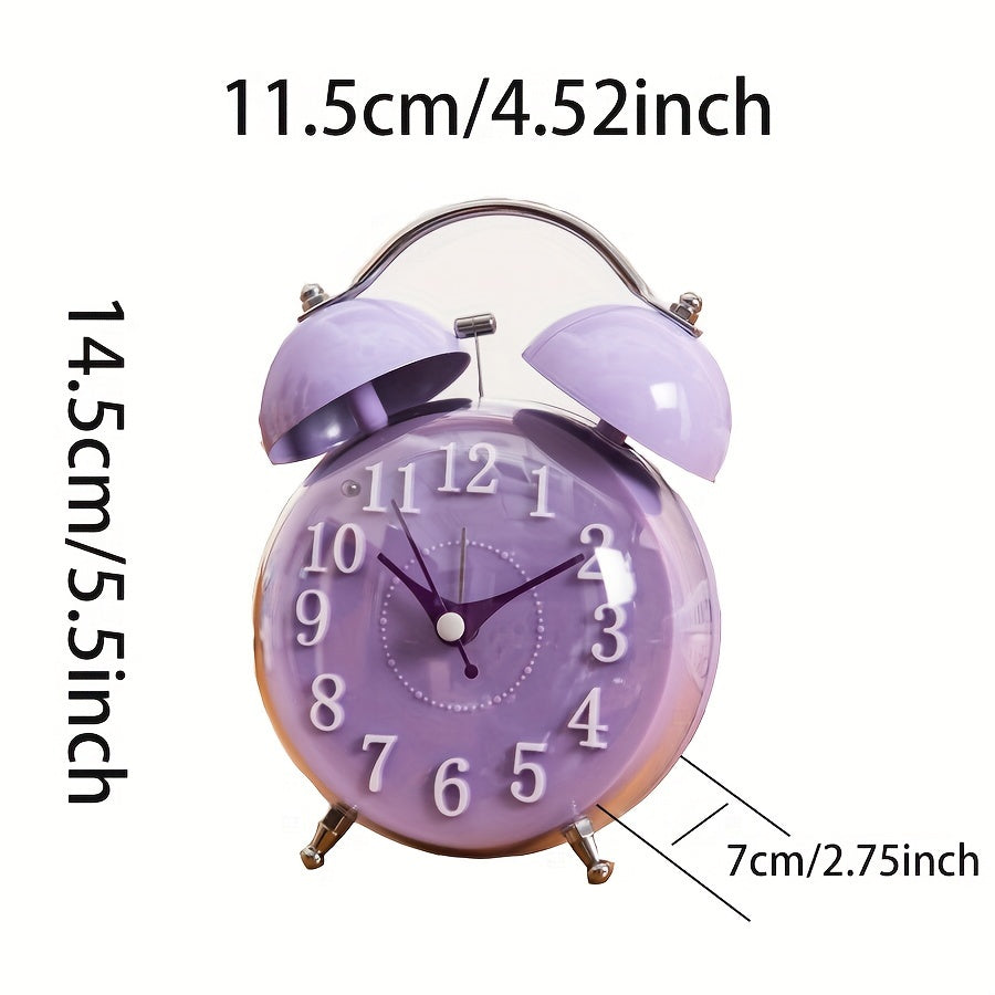 Luxury Silent Alarm Clock with Night Light – Rotating Display and Loud Bell Sound for an Effective Wake-Up Experience