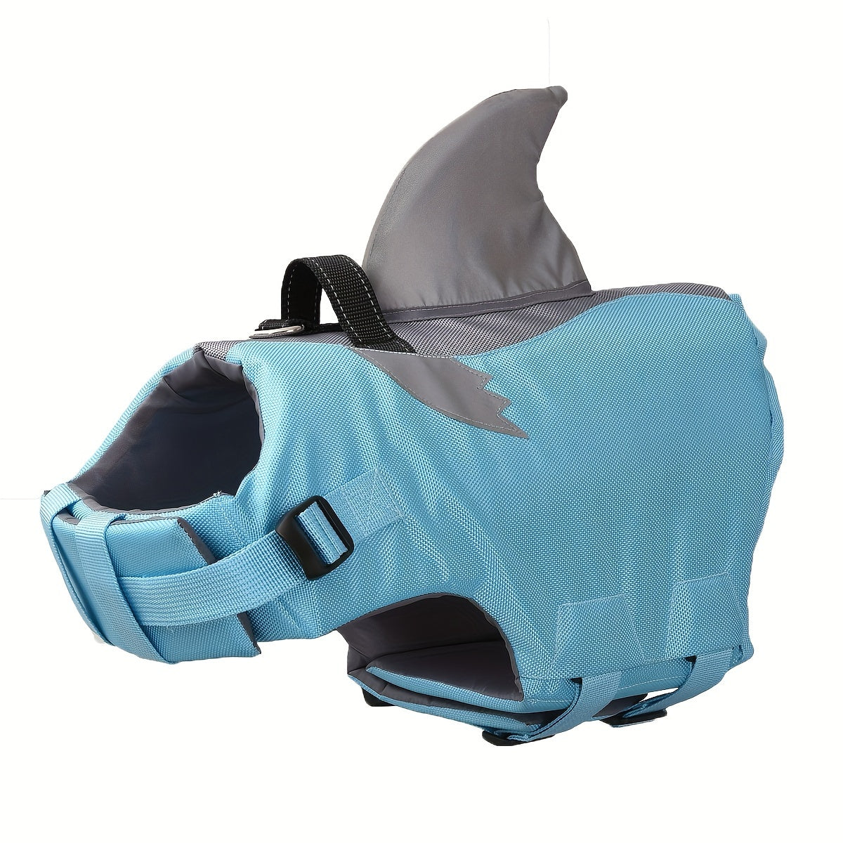 Reflective Shark Dog Swimsuit – Safety Vest for Pets with Handle and Adjustable Straps