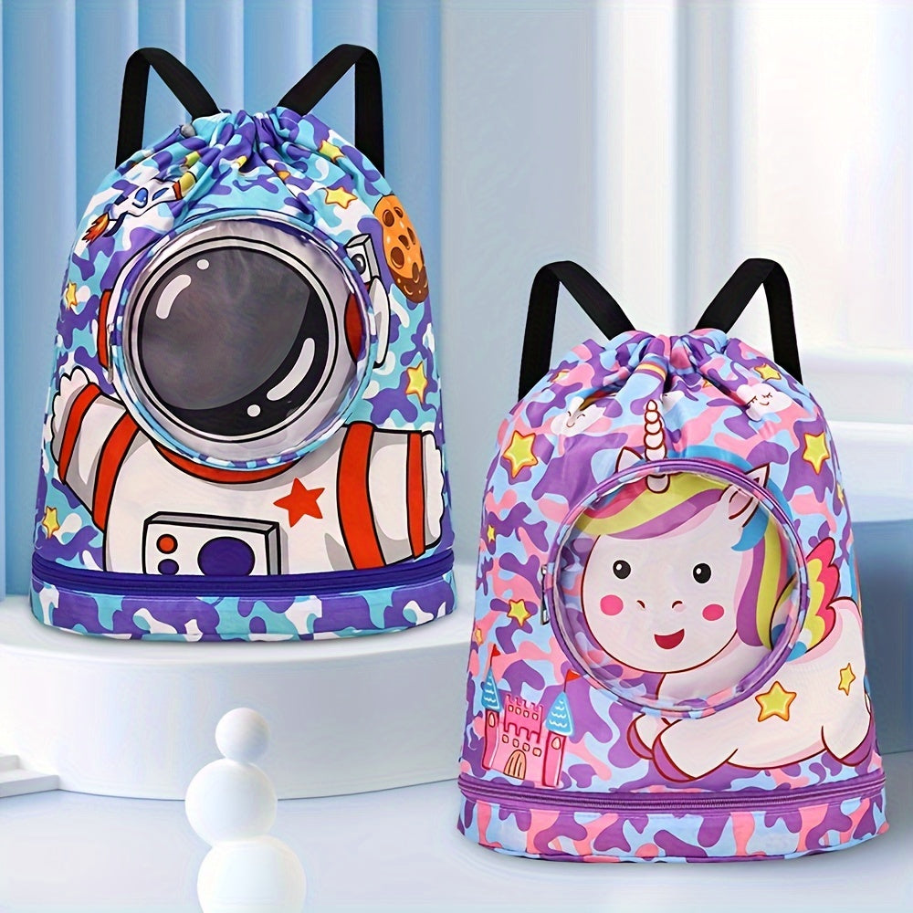 Cartoon Swim Bag with Dry/Wet Separation – Stylish, Portable Bag for Children and Adults