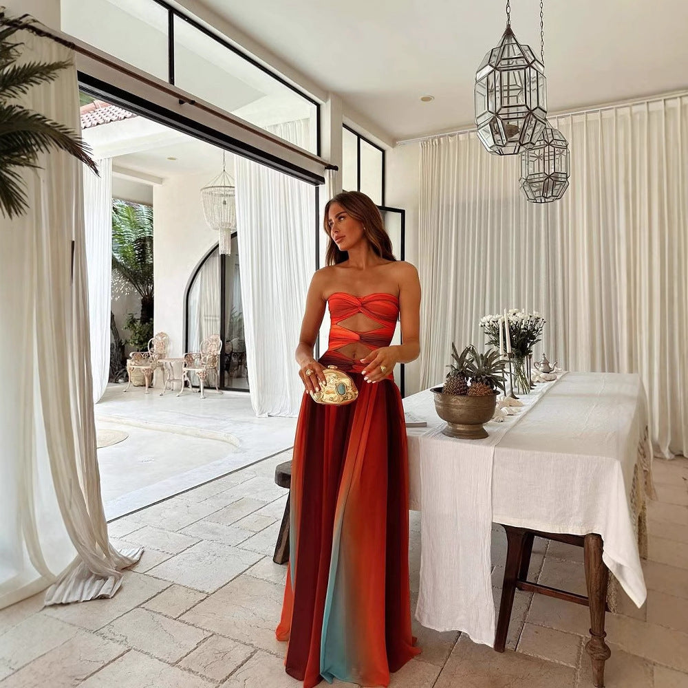 ALINA | Sweetheart Maxi Dress – Fiery, Unique & Alluring