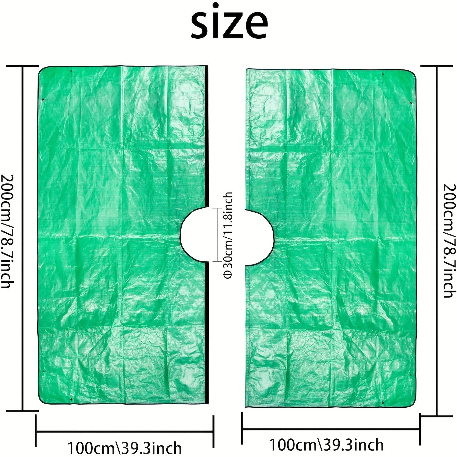 Large Garden Tarp with Tree Cut-Out – Waterproof, Reusable, and Perfect for Pruning