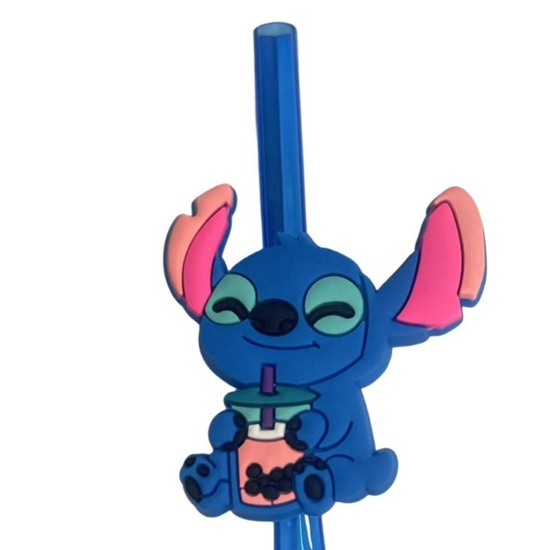 Stitch Reusable Straw Set – 16 Colourful Straws for Parties and Birthdays