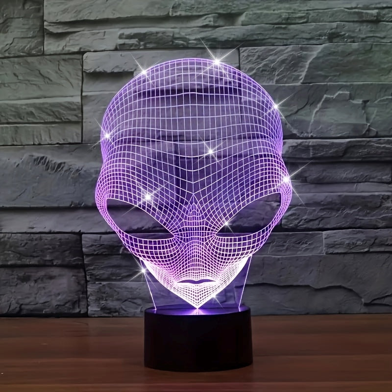 3D Alien Head LED Table Lamp with 7 Colours - Lunaris
