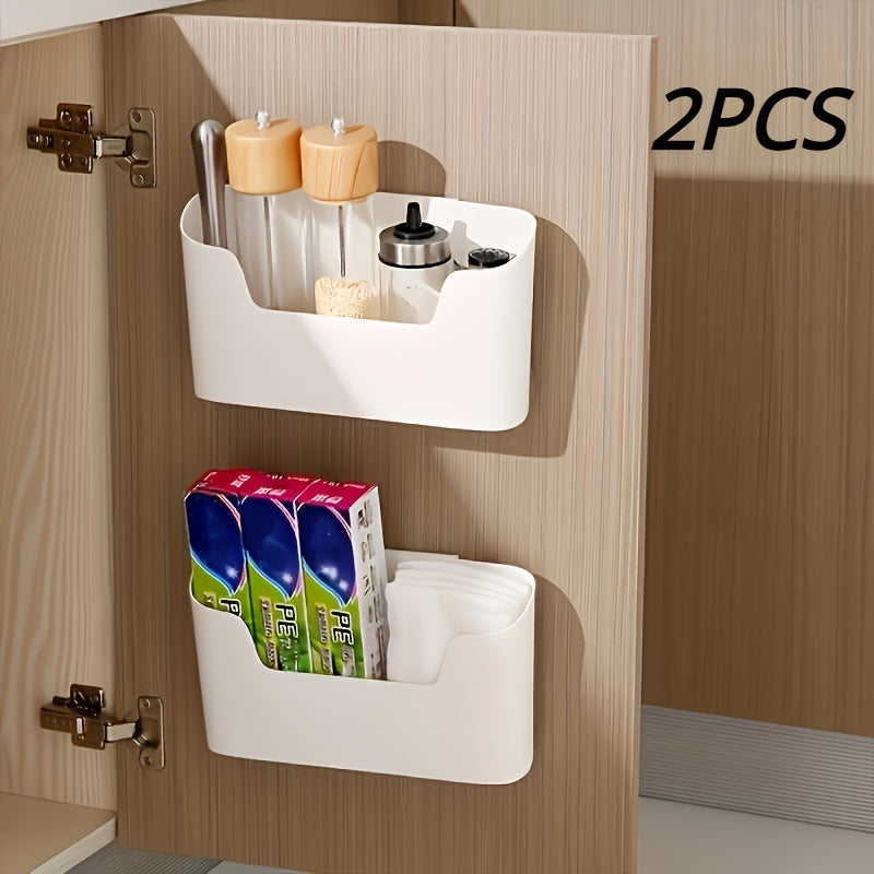 2-Piece Wall Organiser Set – Compact and Handy for Immediate Storage Without Drilling
