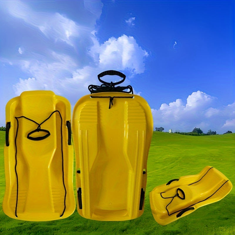 Versatile Ski Sledge with Brake – Perfect for Snow, Grass, and Ice, Incl. Towing Rope