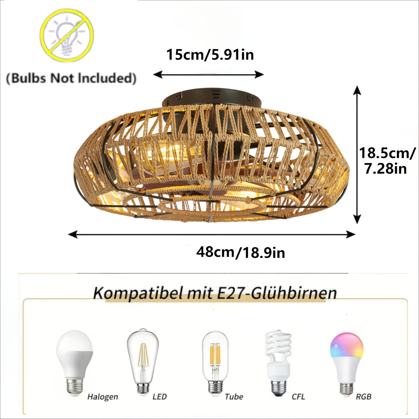 Handwoven Rattan Ceiling Fan – Zen Style and Functionality