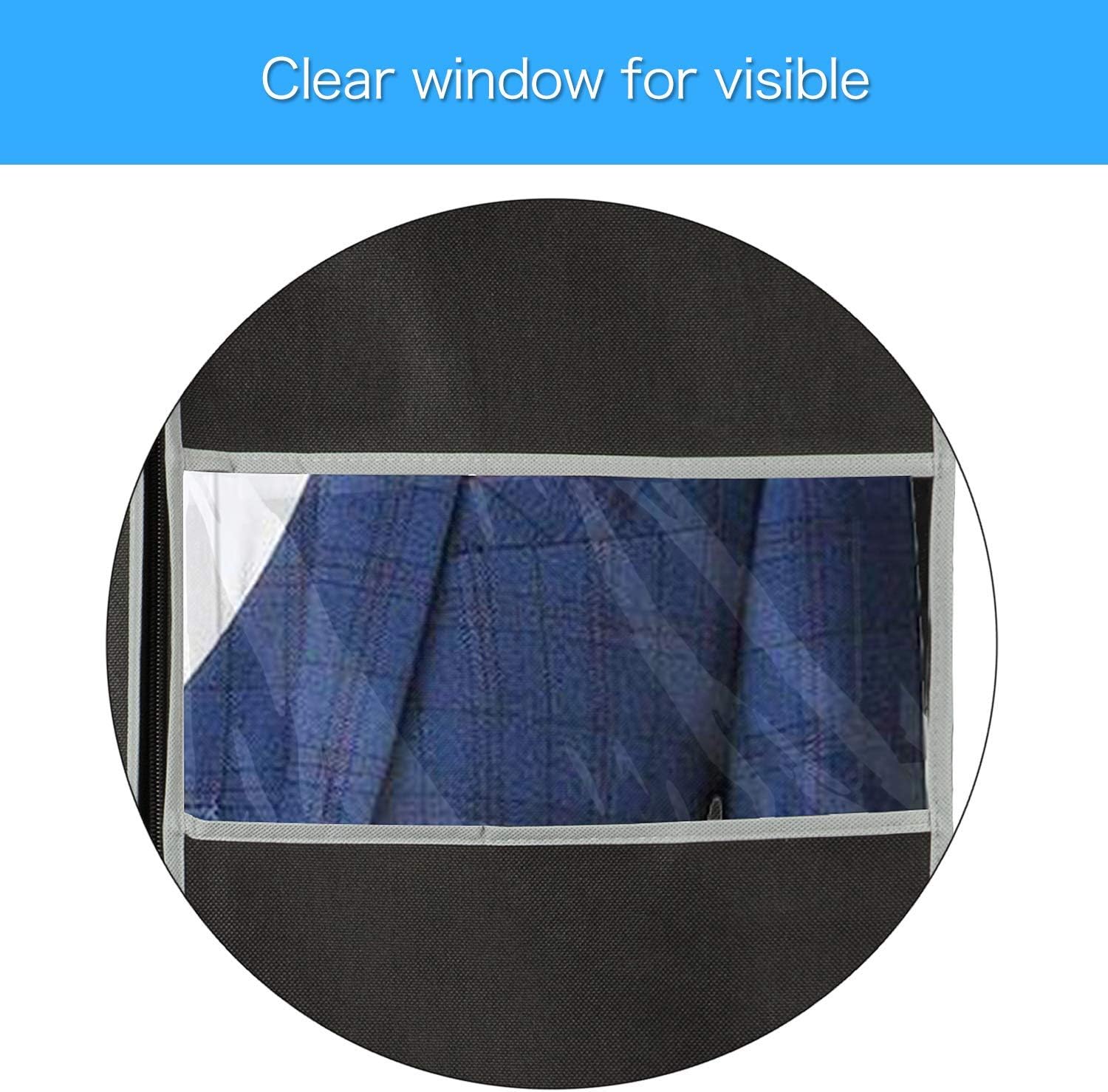 Breathable Garment Bag Set – 5-Pack Clothes Storage Covers with Viewing Window (Buy 1 Get 1 FREE)