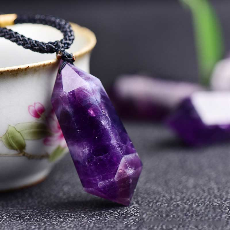 Natural Crystal Amethyst Healing Necklace – Lyra