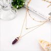 Natural Crystal Hexagon Gemstone Necklace – Aurora